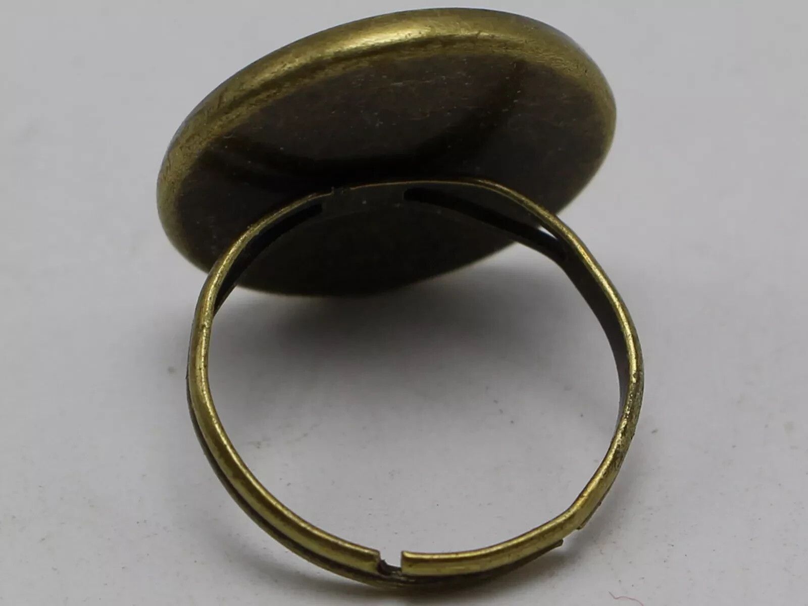 20 Bronze Tone Adjustable Ring Round Blank Cabochon Pad Bezel Setting Cup 18mm