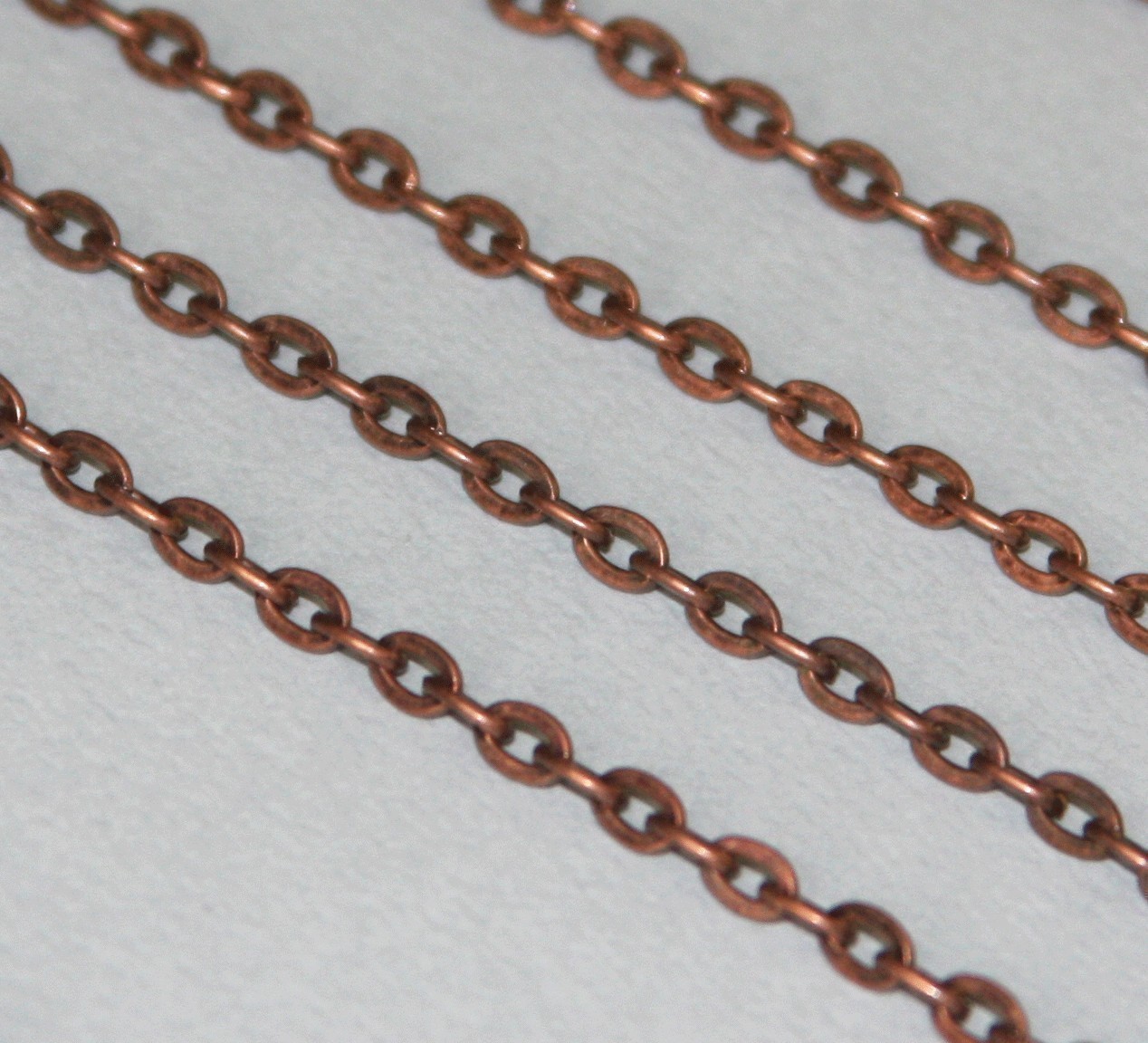 10 ft of Antiqued Copper Flat Cable Chain 3X2.5mm