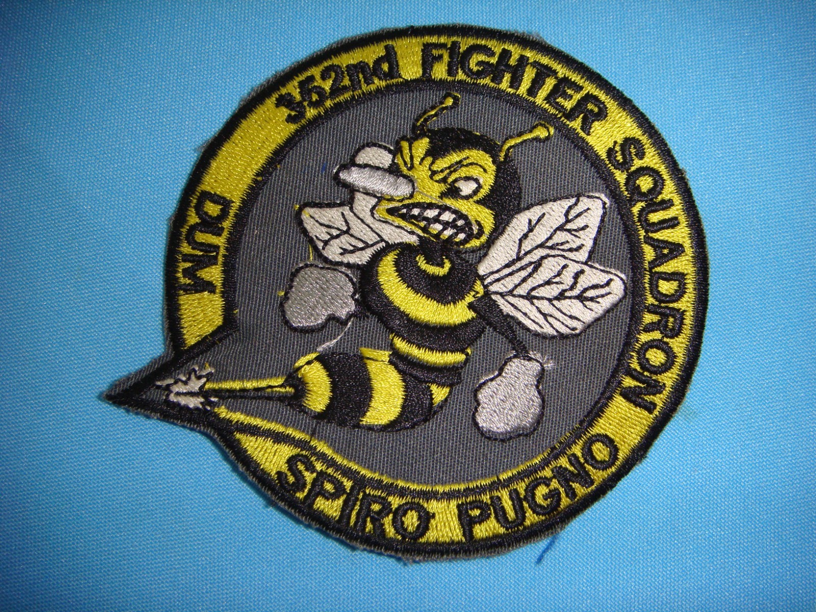 VIETNAM WAR PATCH, USAF 352nd  FIGHTER SQUADRON " MAD BEE "