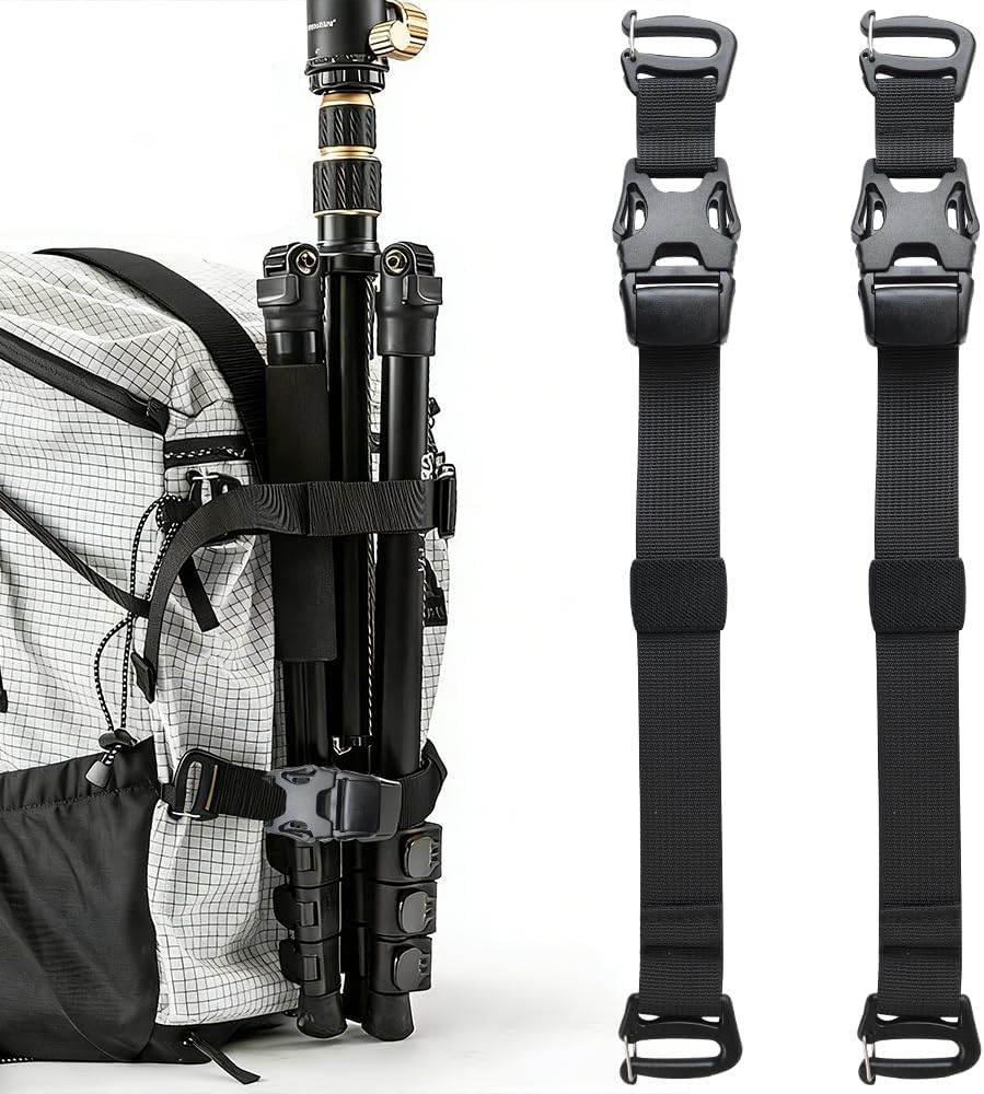 Tactical Molle Backpack Straps Set, Tie down Straps Adjustable Nylon Attachment