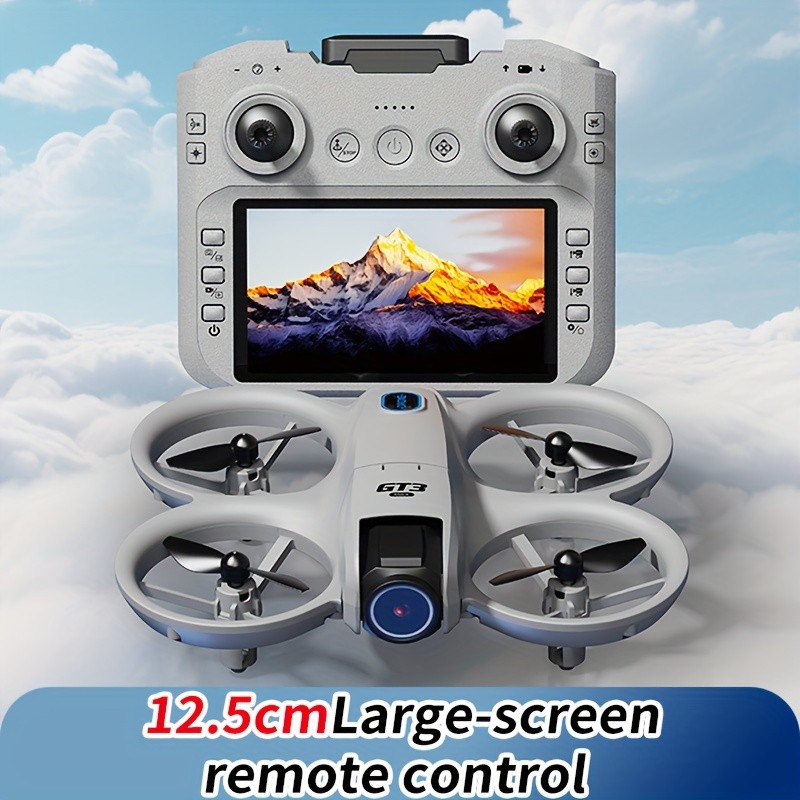 6K GT3 Camera Drone with 4.3" Large Screen Remote, Foldable Quadcopter Gift