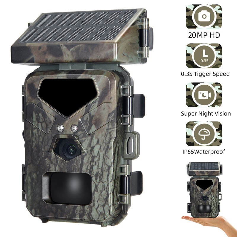 HD 1080P MINI 700 Trail Camera Solar IR Hunting Wildlife Monitoring Outdoors Cam