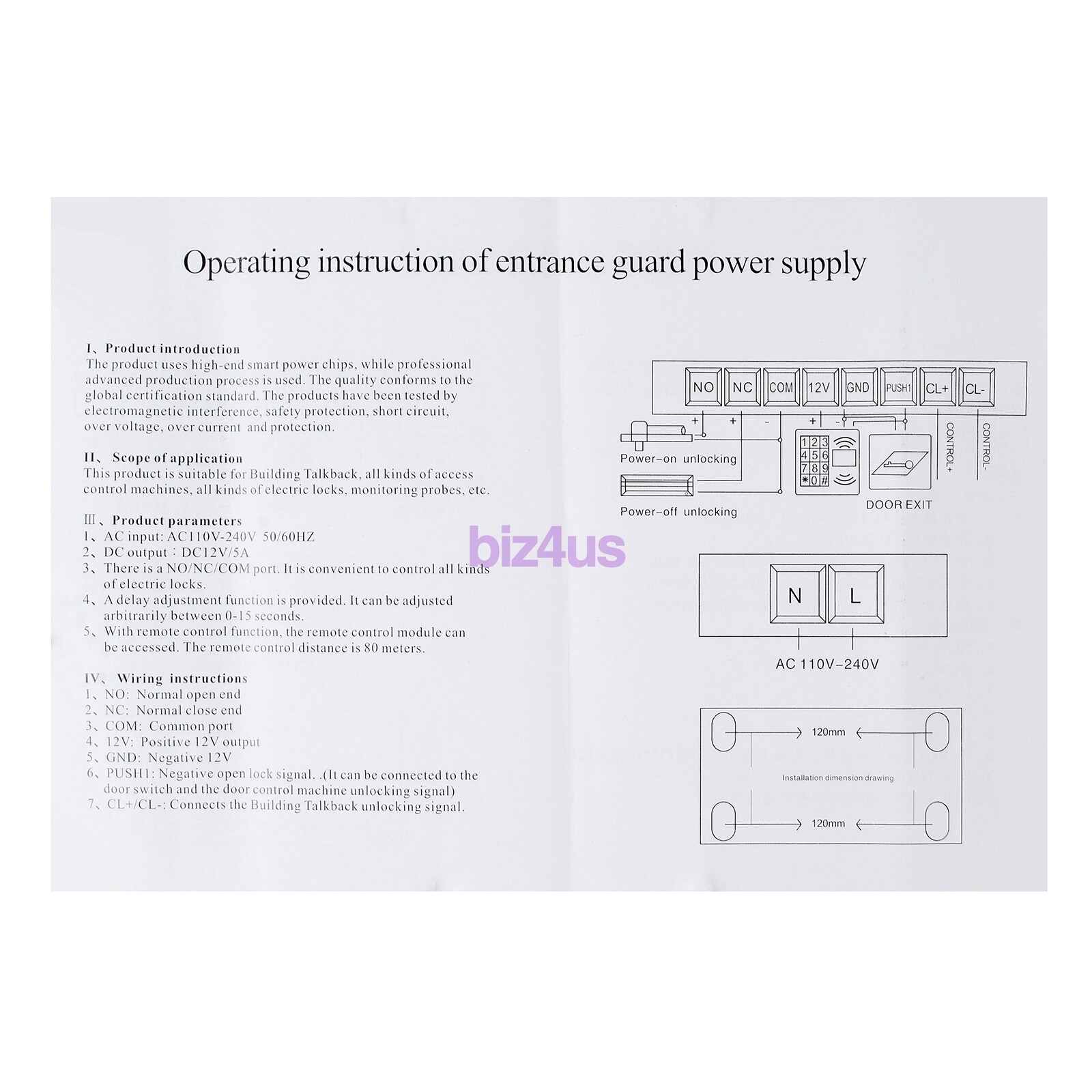 RFID Reader & Password Standalone Door Access Control Keypad+ 10 ID Card keyfobs