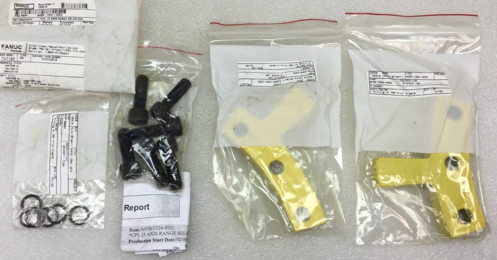 FANUC ROBOTICS MODEL A05B-1324-J033 CPL J3 AXIS RANGE STOPPER NEW IN PKG
