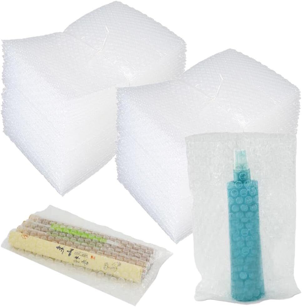 100 Pcs Bubble Pouch Wraps, 6''x10'' Clear Bubble Out Bags for Packing, Doubl...