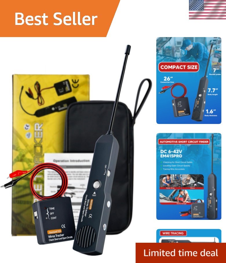 7'' Flexible Probe Circuit Finder - EM415PRO, Auto Short/Open Detector