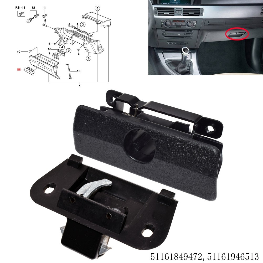 2x Glove Box Lock Catch For BMW 3 E30 5 E34 7 E23 Z1 Z3 51161849472 51161946513
