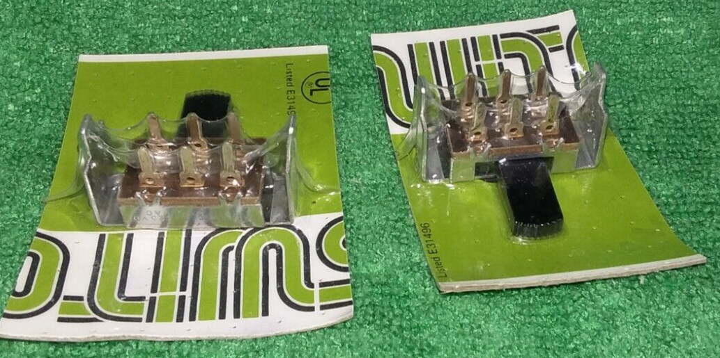 (2 pcs) UDI DPDT Slide Switch 4 A 125 VAC -  1.5A 250 VAC - .5 A 125 VDC