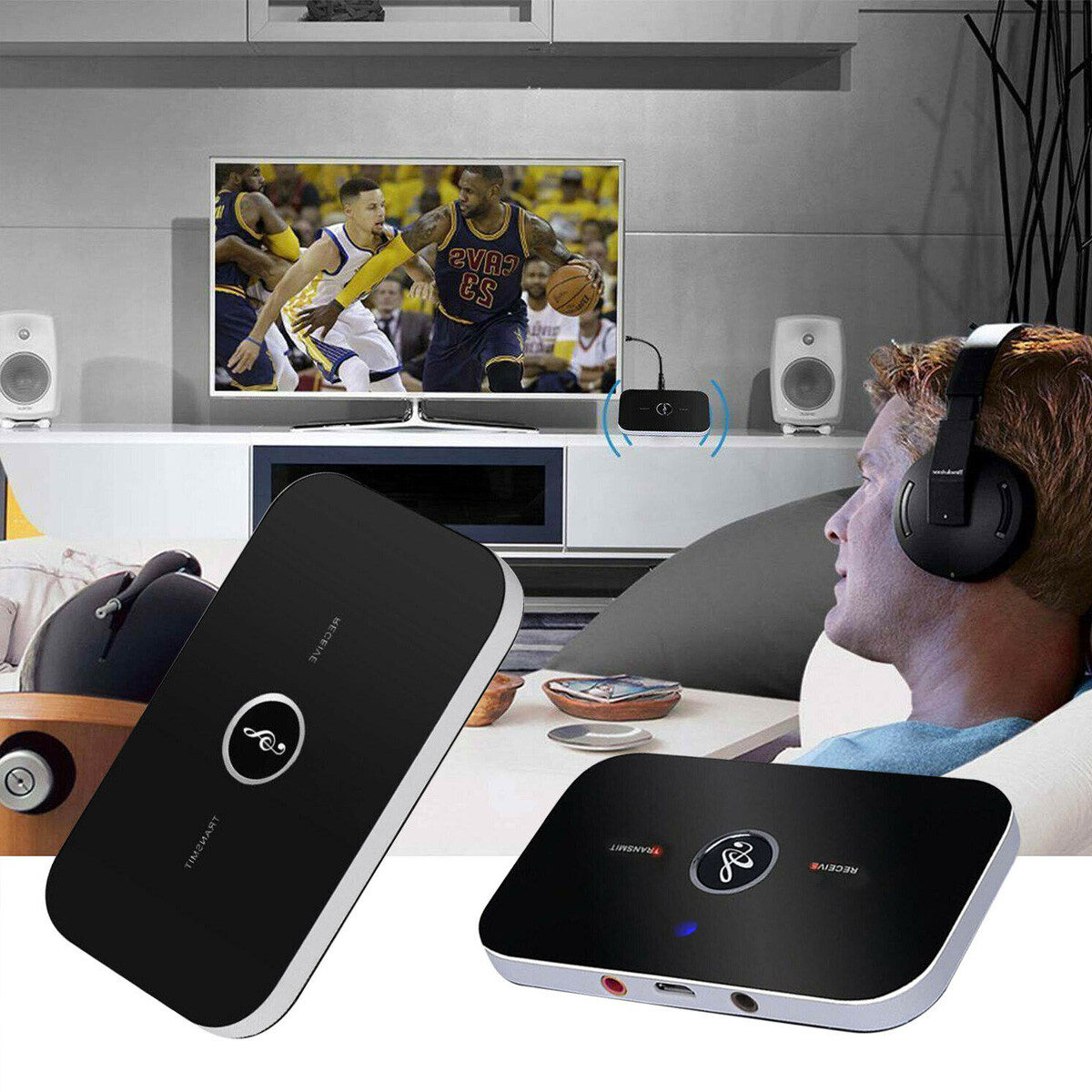 Bluetooth Transmitter Receiver Wireless Adapter For iOS Android TV headset USA