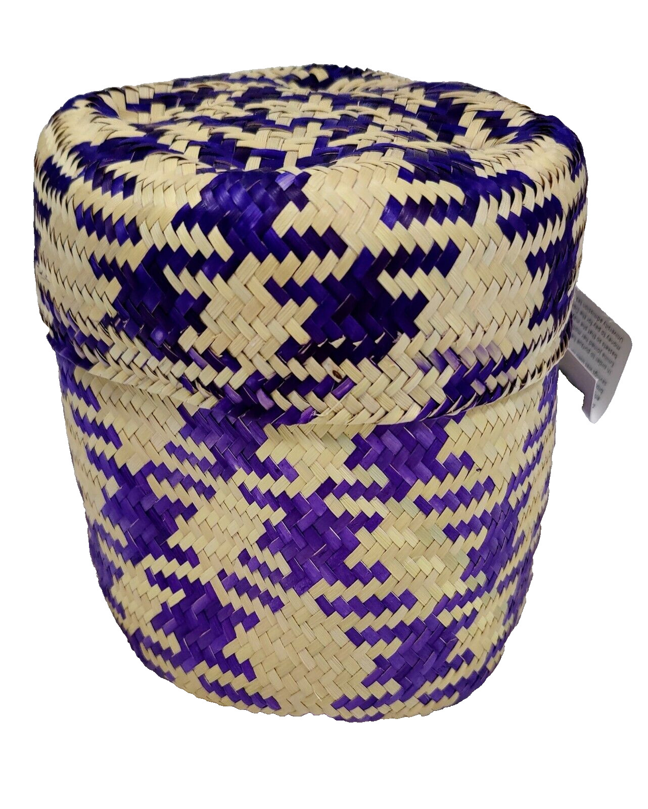 GLOBEIN GALLITO PALM LEAF WOVEN BASKET 6" X 6"