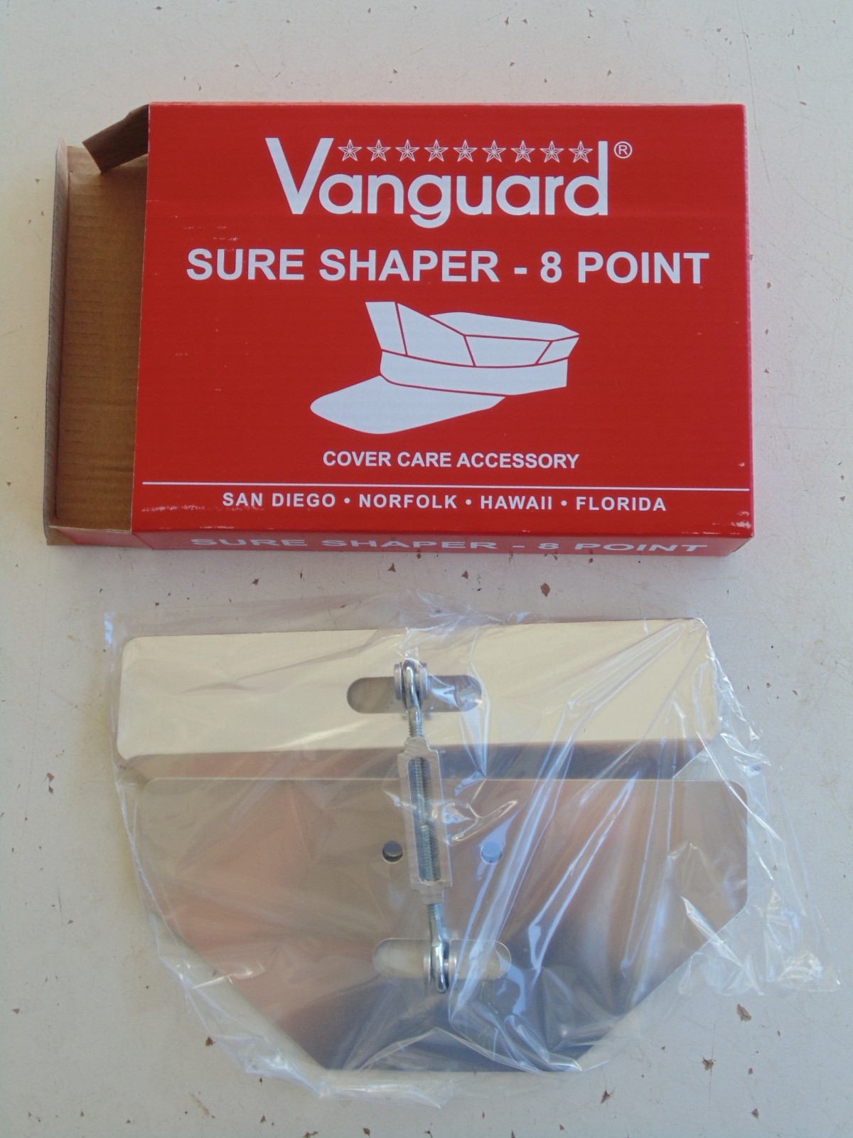 USMC US MARINE CORPS COVER CARE SURE SHAPER 8 POINT HAT COVER METAL SHAPER BLOCK