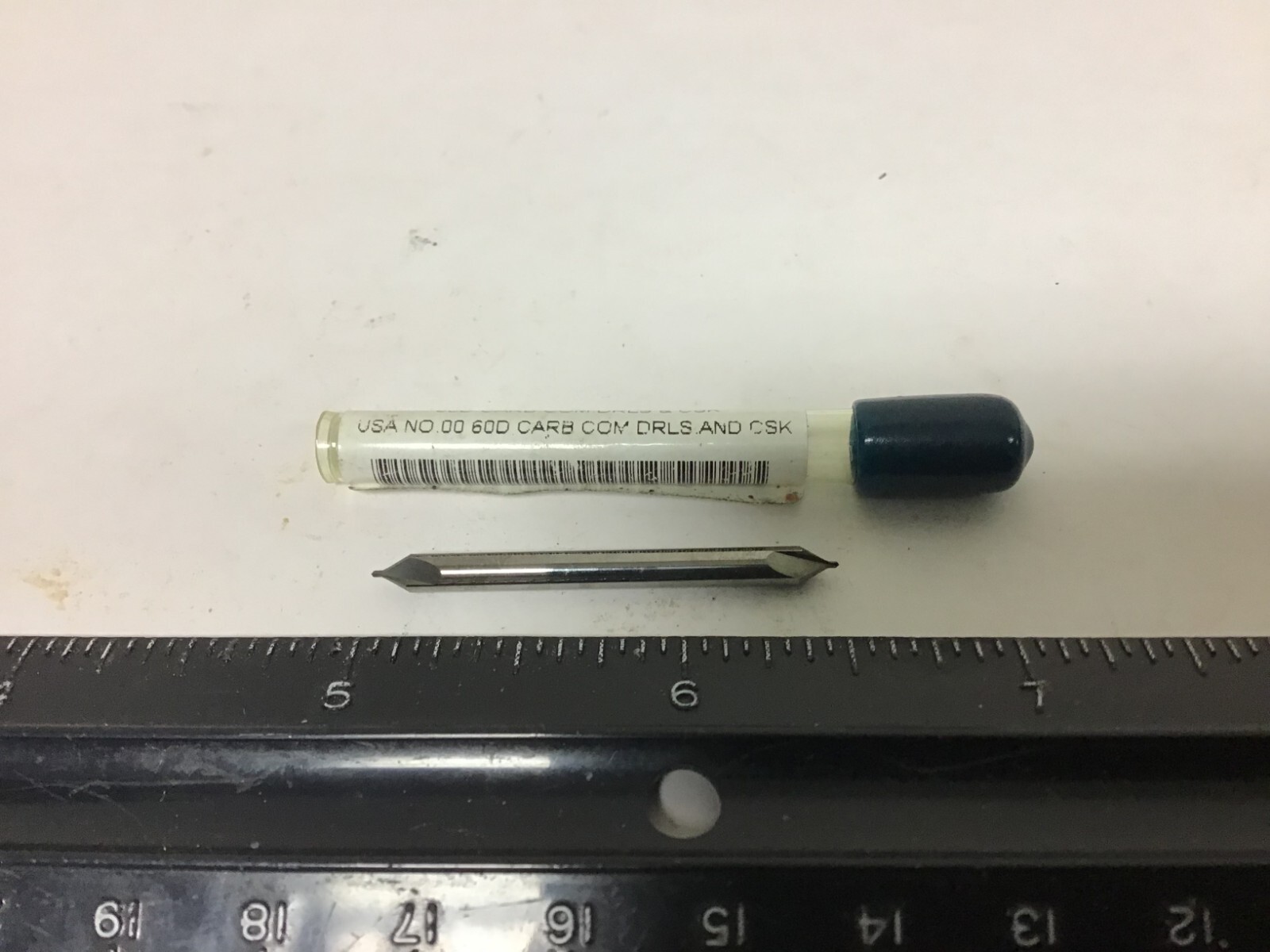 New #00 Carbide Drill & Countersink, 60 Deg Angle, 1/8" Shank