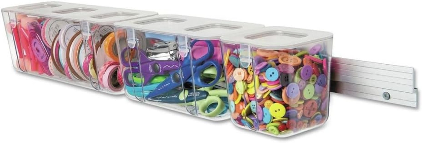 Modern Medium Clear Caddy Organizer - Portable with Water-Resistant Features