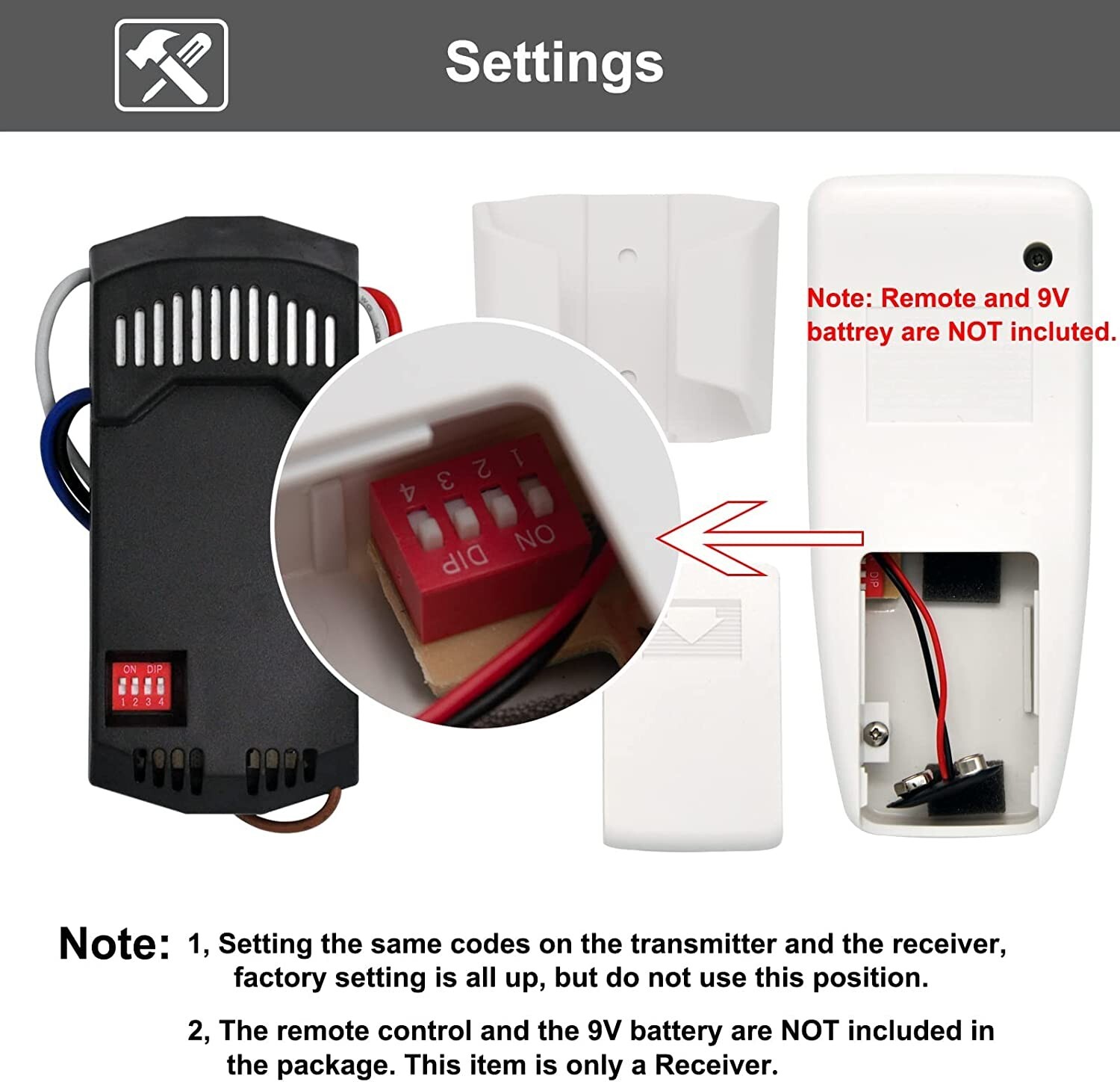 Receiver R-28 for Ceiling Fan Remote Control RECEIVE For Harbor Breeze Hampton