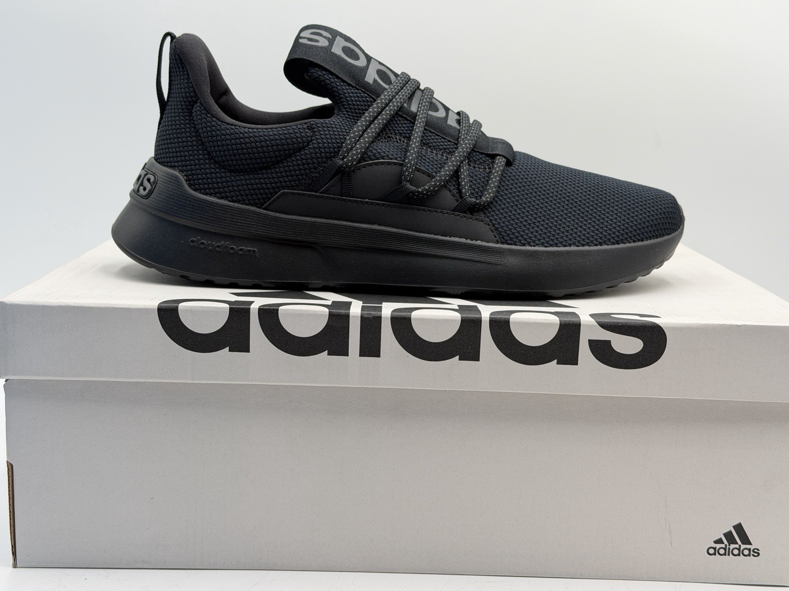 New Adidas SZ 10 WIDE LITE RACER Adapt 5.0 Running Shoes For MEN'S BLACK HR1800