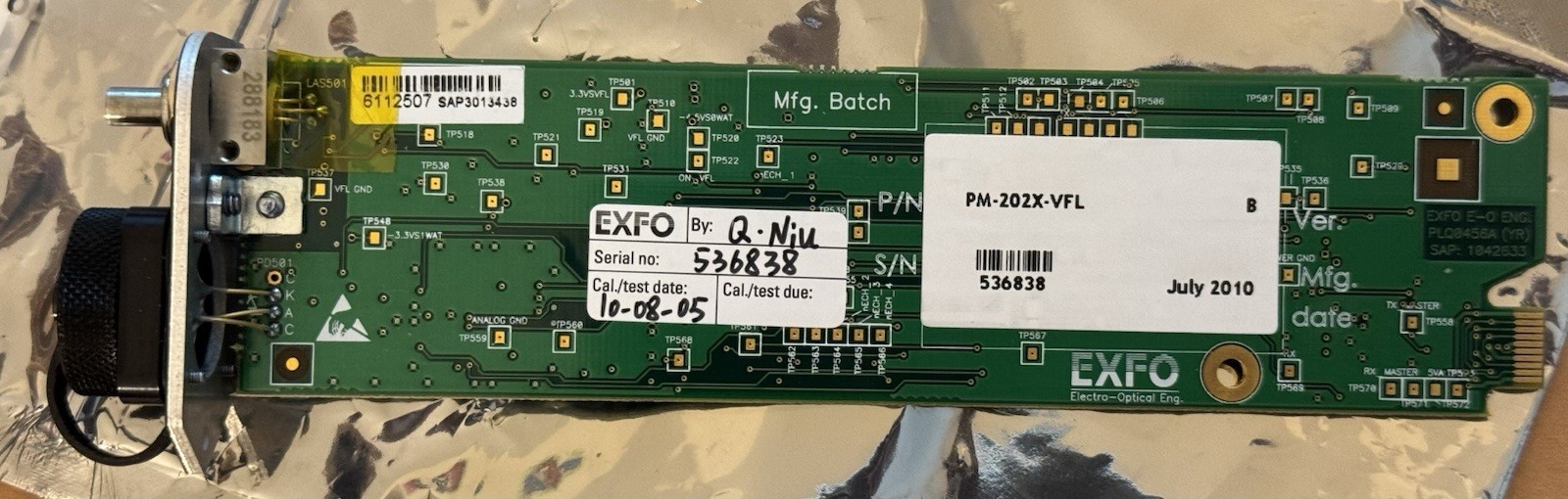 EXFO PM-203-VFL From FTB-200