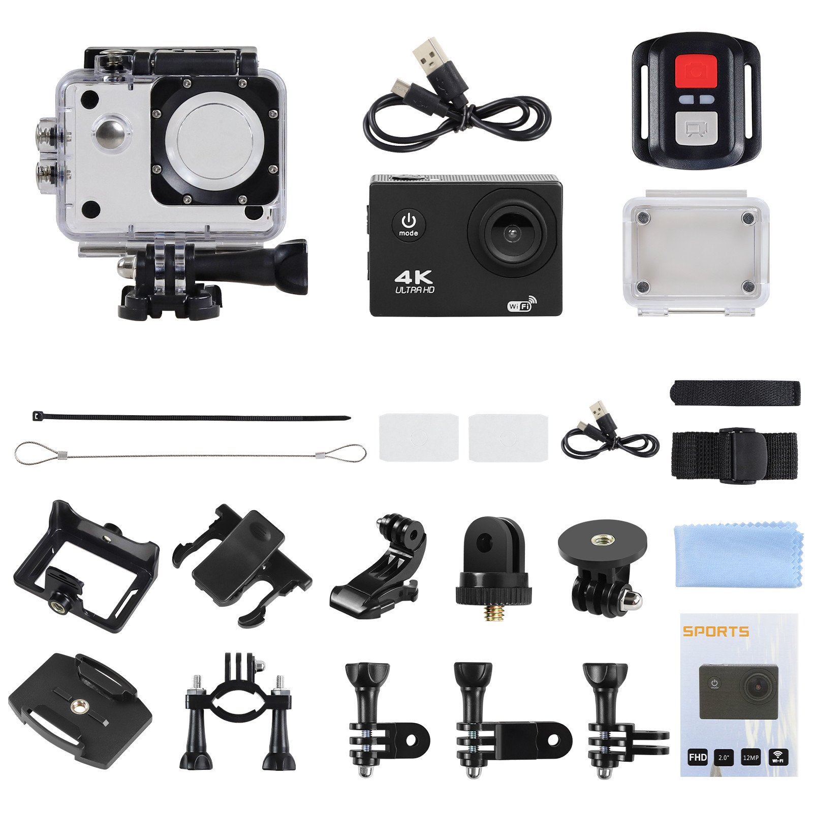 20 PACK 4K Action Camera