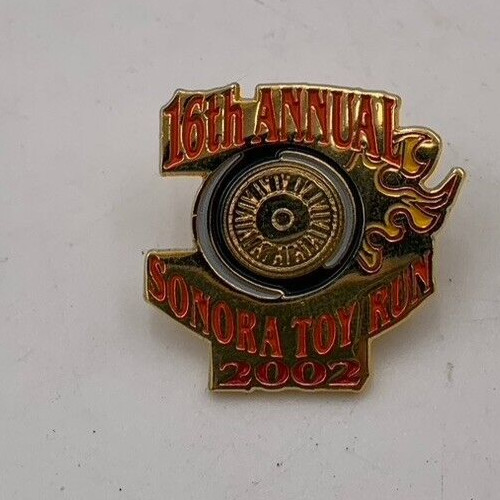 VTG 16th Annual Sonora Toy Run 2002 Harley Motorcycle Riders Button Pin
