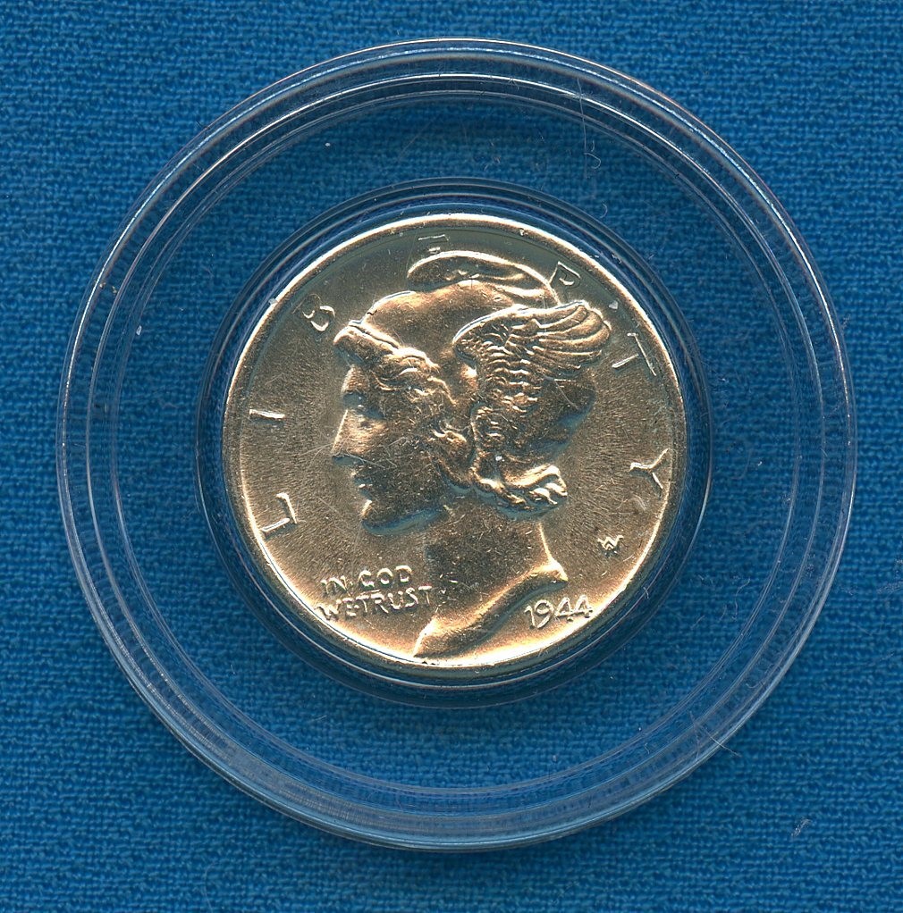 1944 SMercury Dime 10c US Mint Silver #11 Brilliant Uncirculated Coin 1944-S