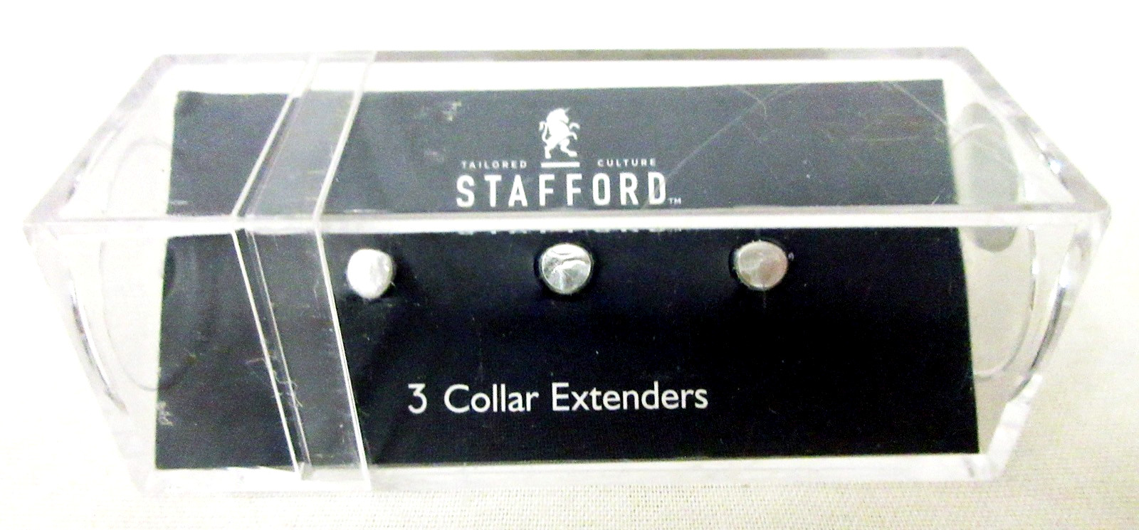Collar Extenders Set of 3 Silver Metal by Stafford Unused in Case