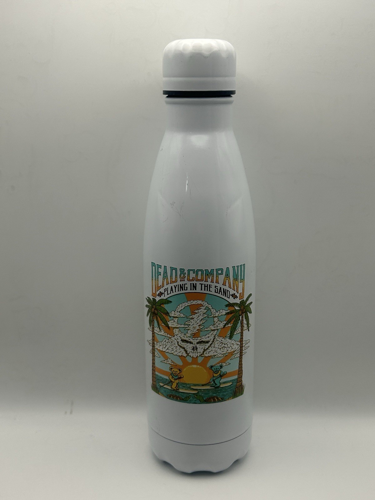 RARE Dead & Company PITS Playing In The Sands 2022 Metal Water Bottle Blue Bear