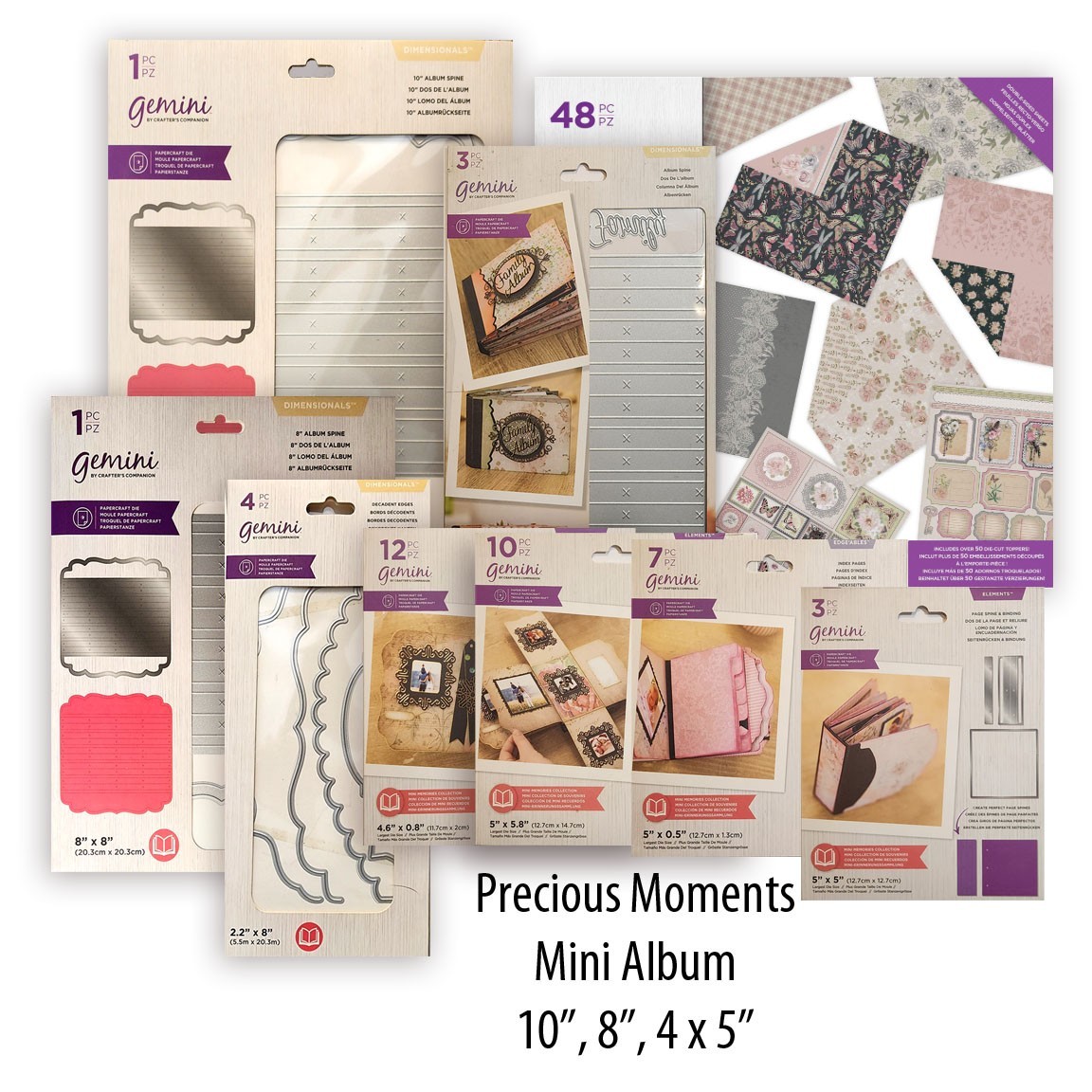 Crafter's Comp Album Precious Memories 3 sizes Spine,Pages,Accessories,Paper Pad