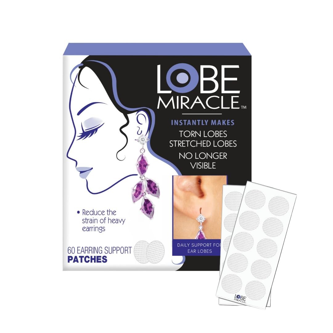 Clear Earring Support Patches - Earring Backs For Droopy Ears - Ea