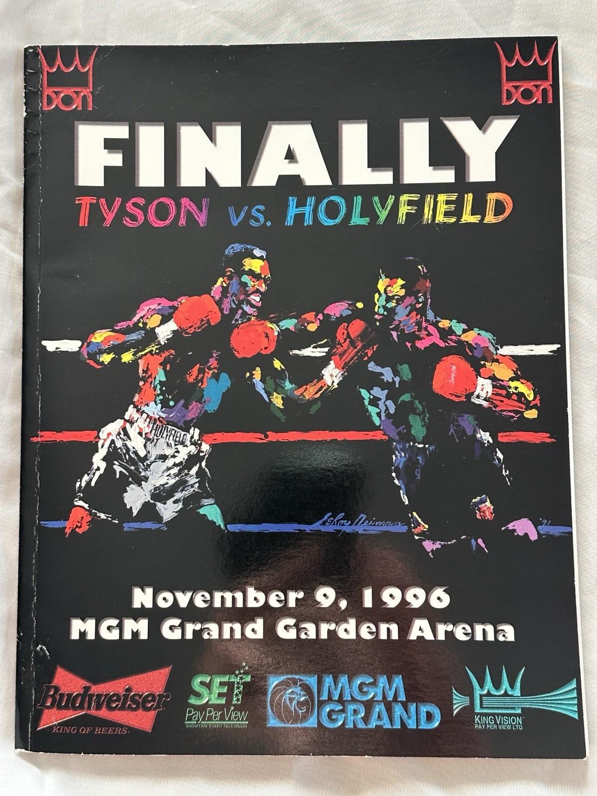 Mike Tyson vs Evander Holyfield II 1996 MGM Grand Fight Program Poster Boxing