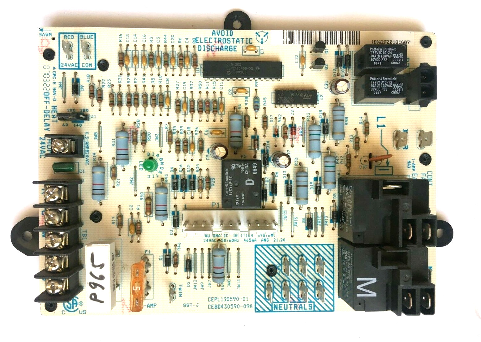 Carrier ICP HK42FZ018 Furnace Control Circuit Board CEPL130590-01 used #P965