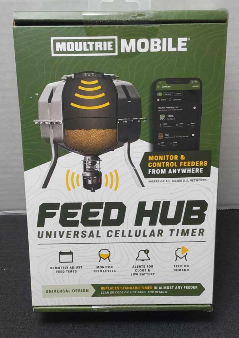 Moultrie Mobile Feed Hub Universal Cellular Timer/Remote Adjust Feed Times - NEW