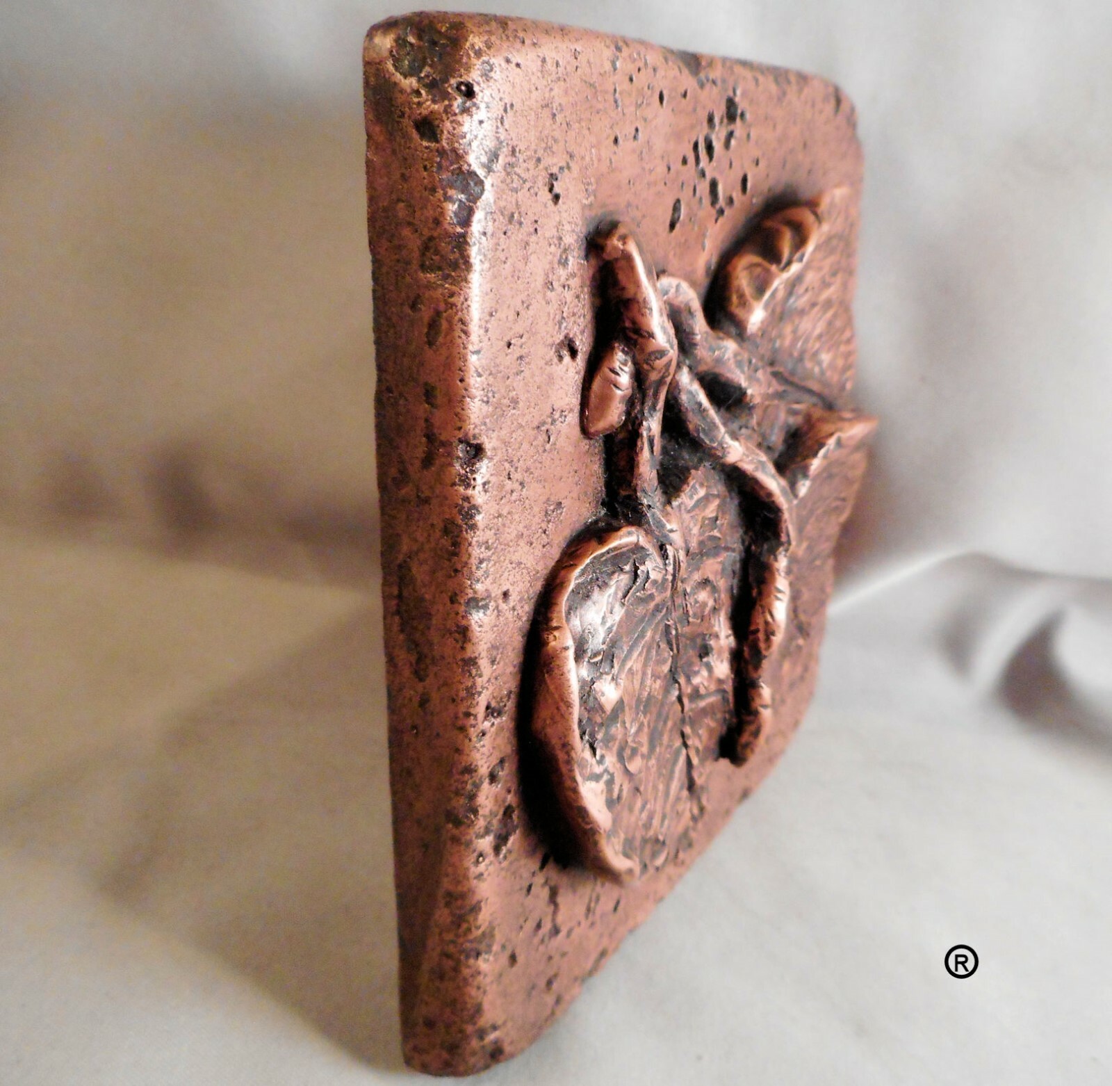 Copper 4"x4" Leaf #3 Wall Tile