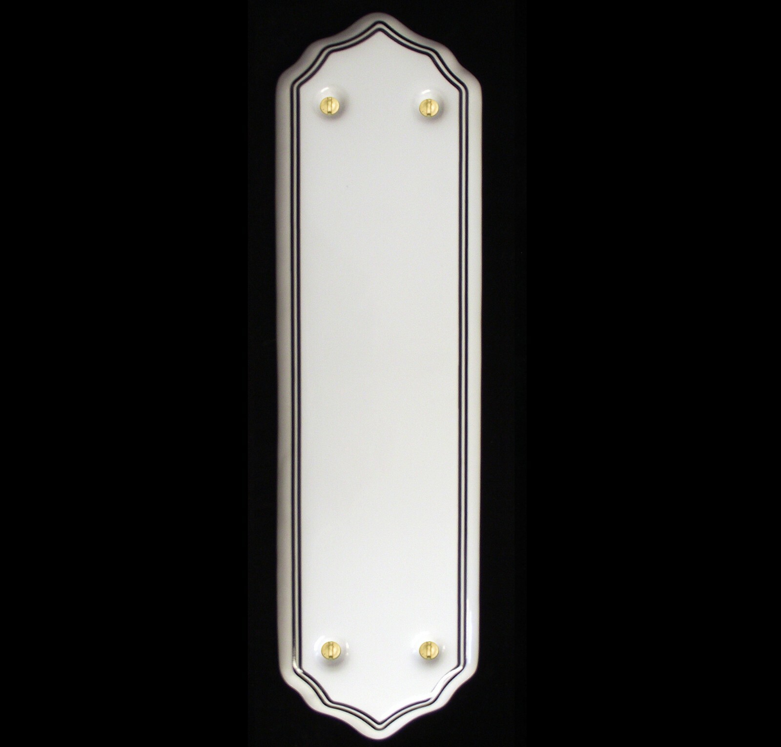 Ceramic Door Finger Plate Humbug Design (Each)