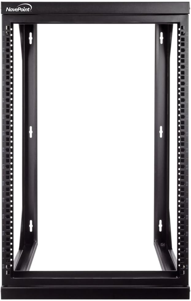 15U Open Frame Server Rack for 19" IT Network Equipment & A/V Devices Free