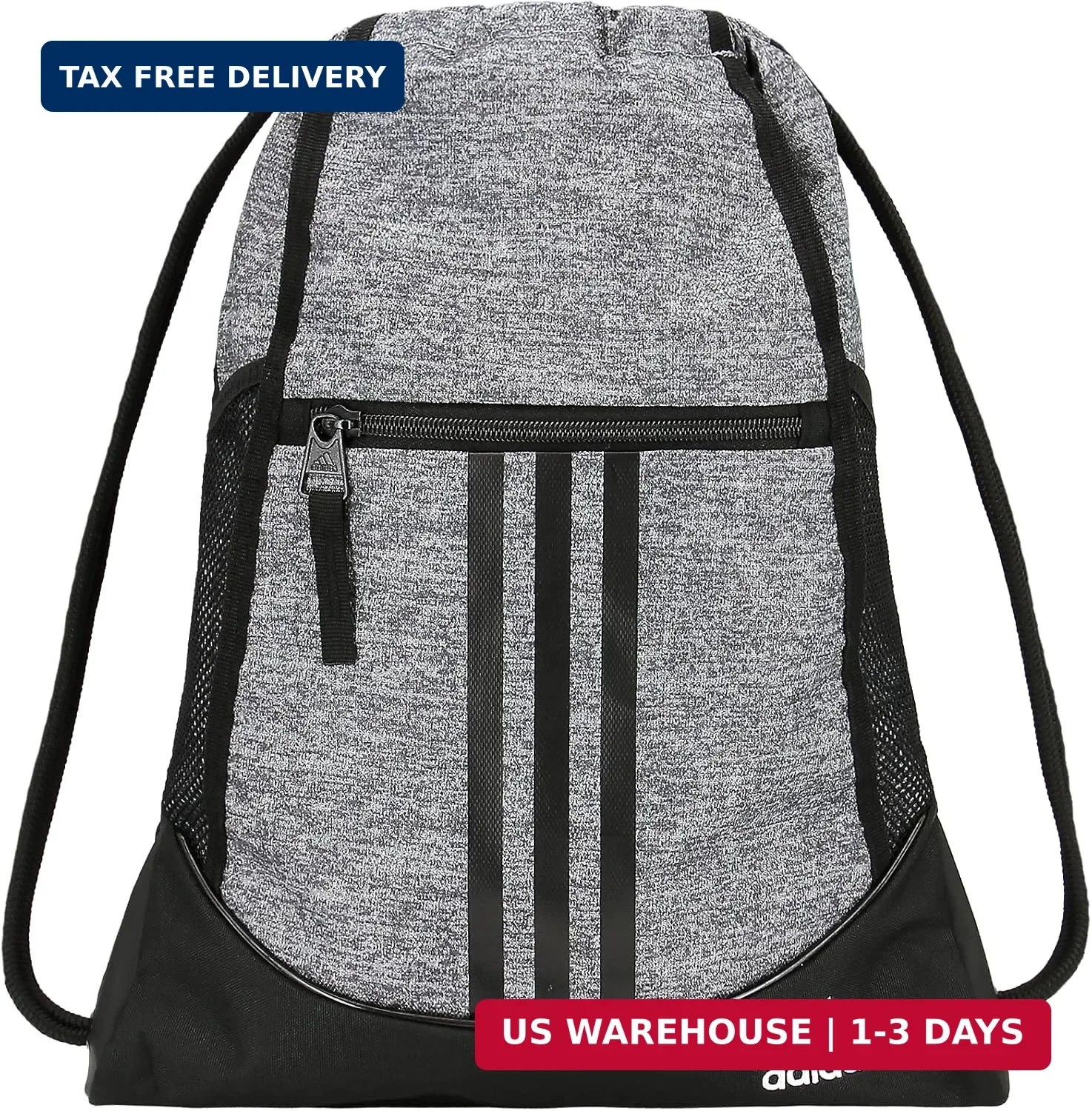 adidas Alliance Sackpack - Drawstring Backpack for Sports, Small Gym Bag, Jersey