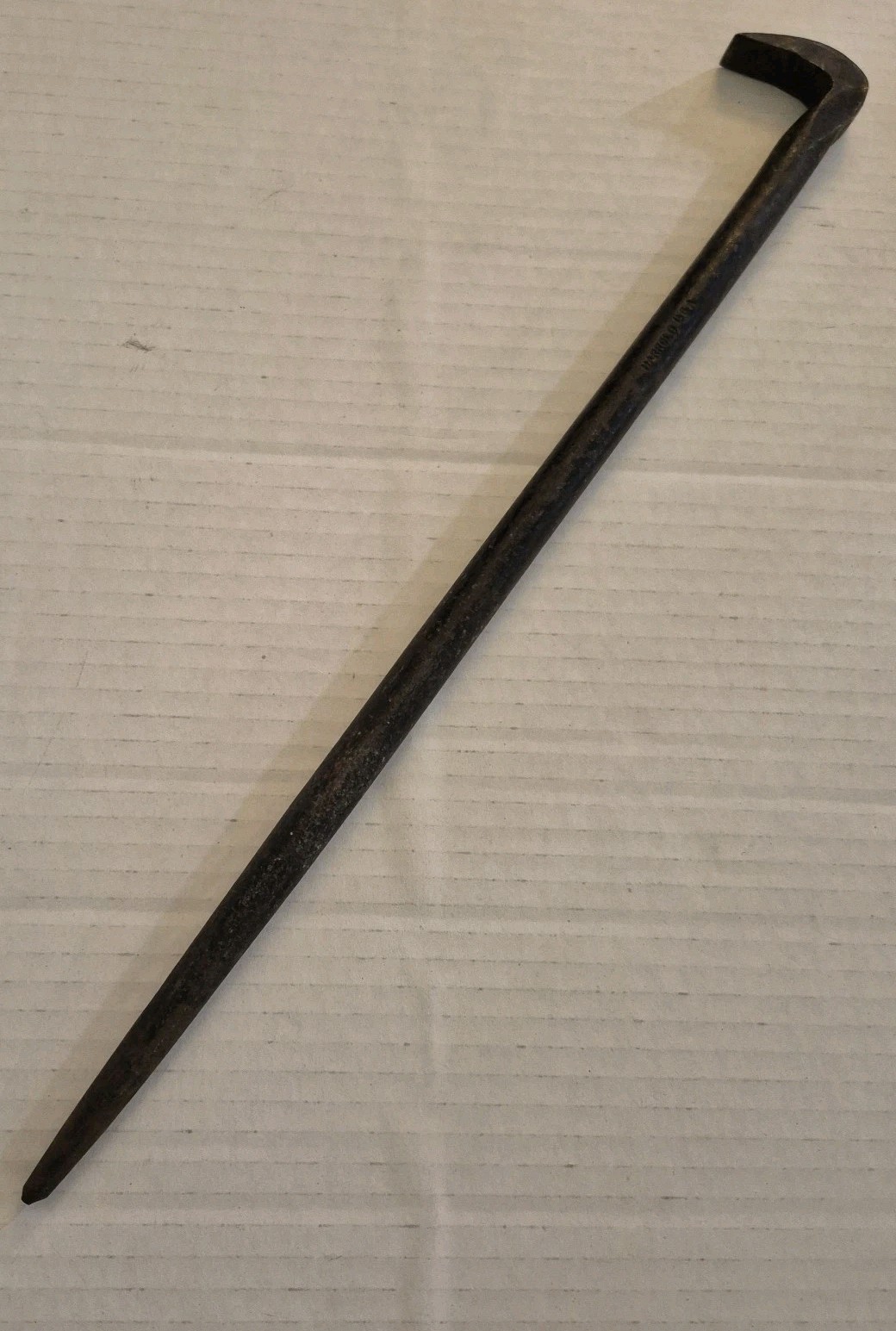 Vintage Harrold USA 15" Alignment Pry Bar Hooked Lady Foot Lining Tool Forged