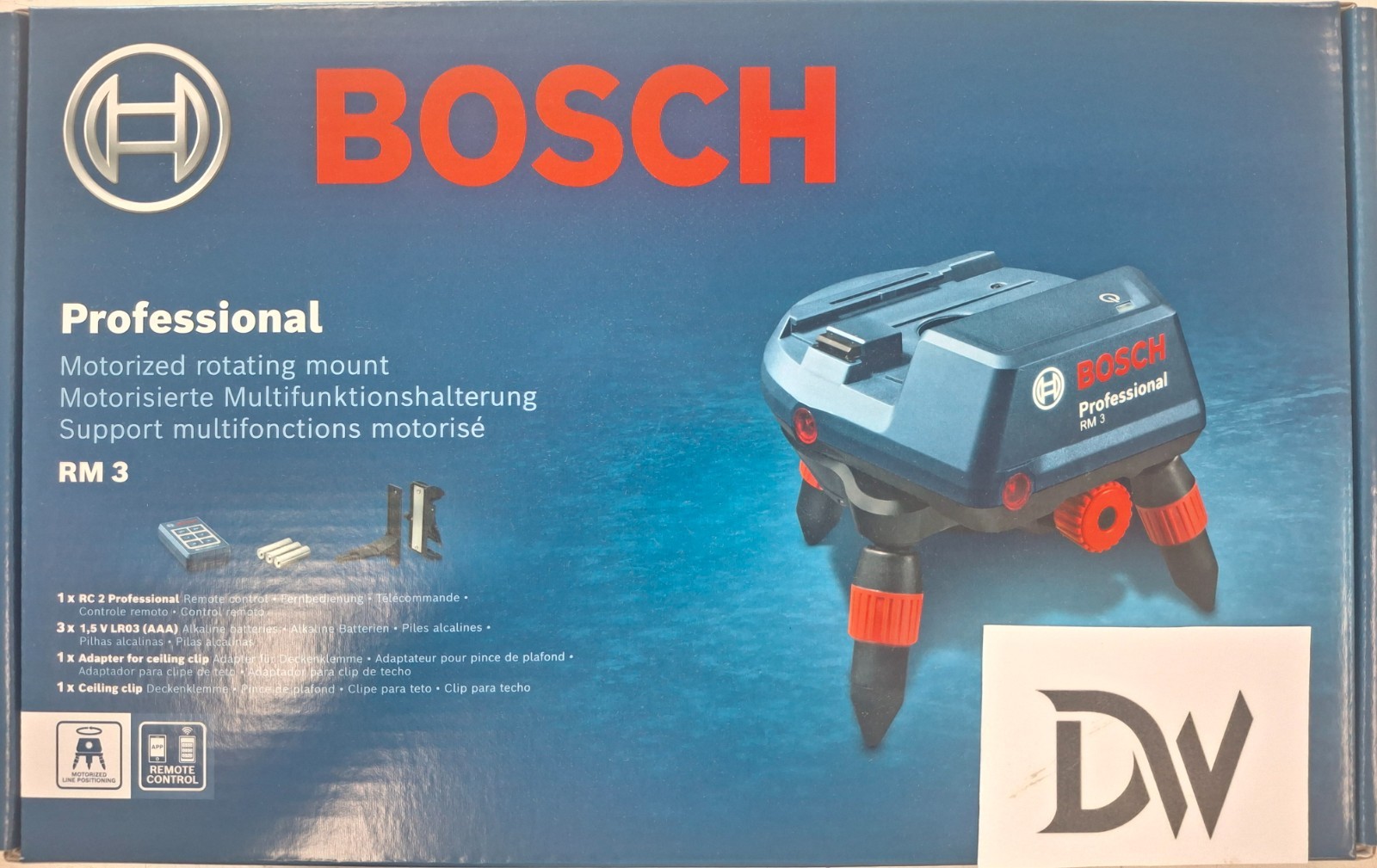 Bosch RM 3 Motorized Rotaing Mount GCL2-50CG Bluetooth RC 2 Professional