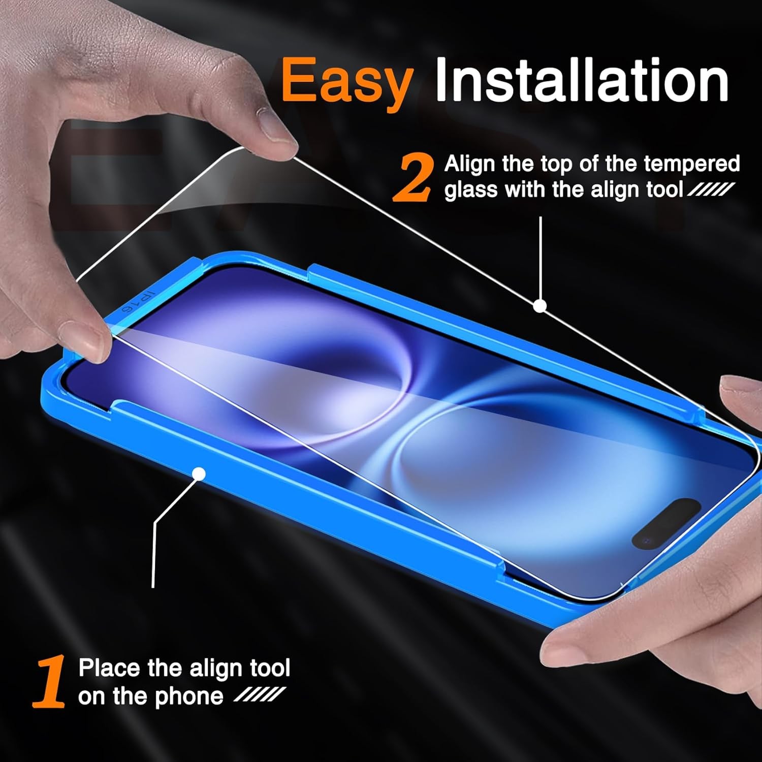 3 Pack Tempered Glass Screen Protector for iPhone 16 series with 3 Pack Camera