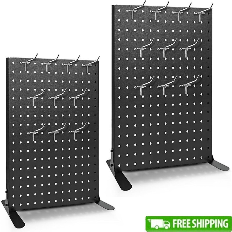 Iron Pegboard Display Stand Trade Shows Exhibitions Retail Booths 20 Hooks New