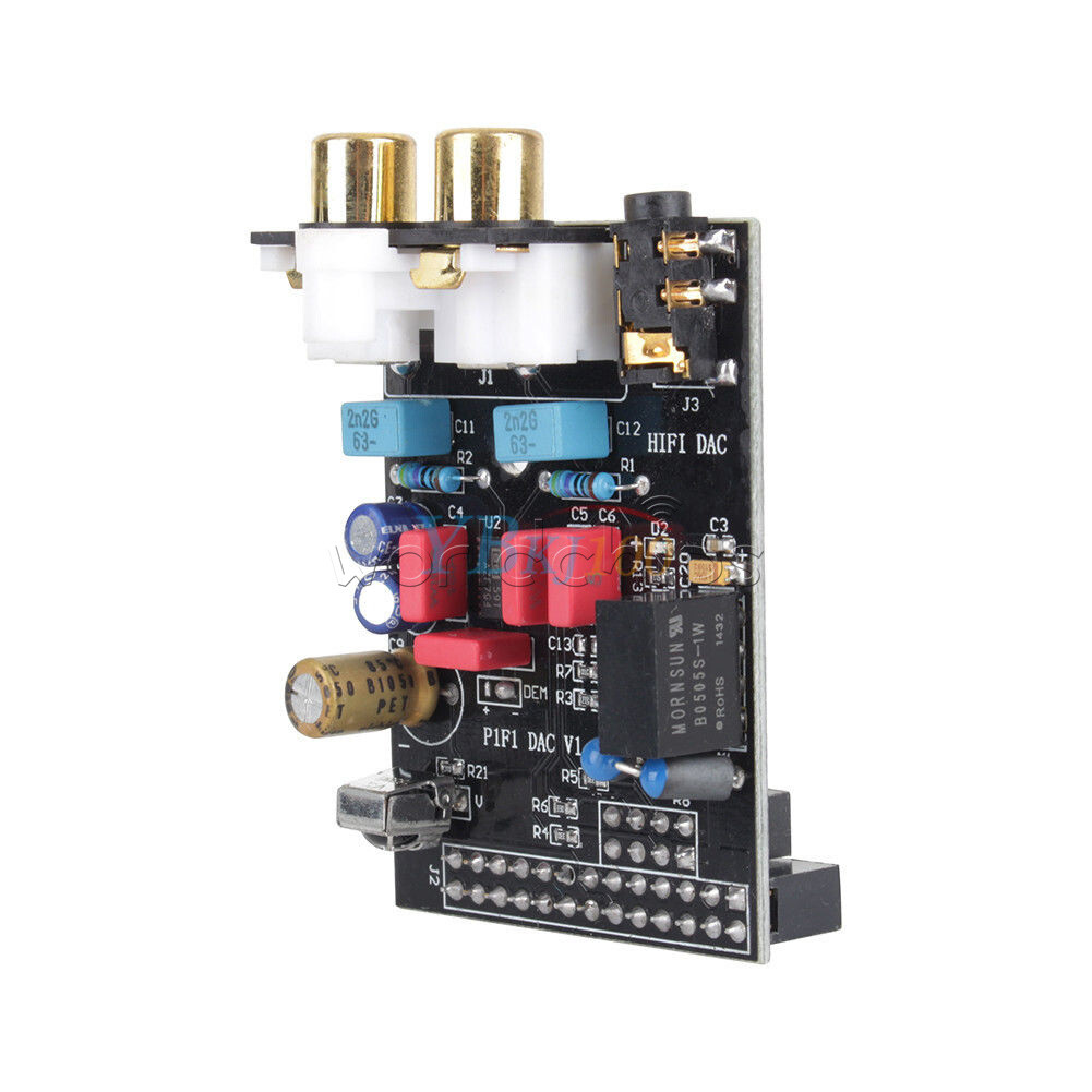 Black HIFI DAC Audio Sound Card Module I2S Interface For Raspberry Pi B Version