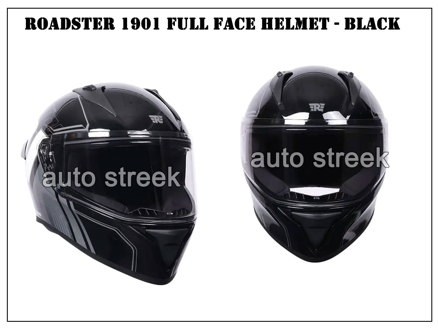 Genuine Royal Enfield "ROADSTER 1901 FULL FACE HELMET - BLACK"