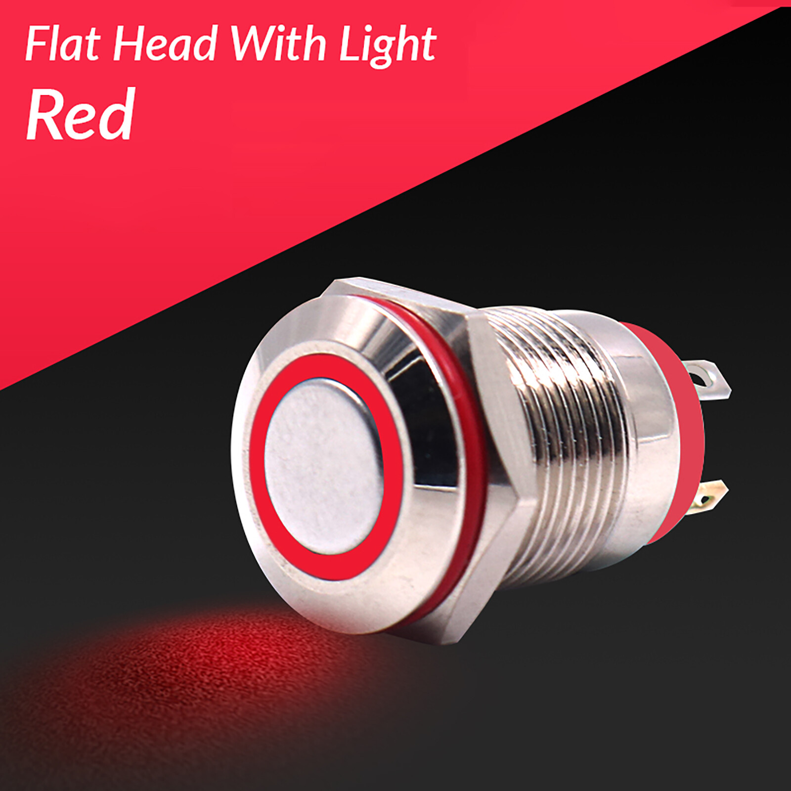 12mm Latching/Momentary Round Push ON/OFF Power Button Switch Waterproof 3-240V