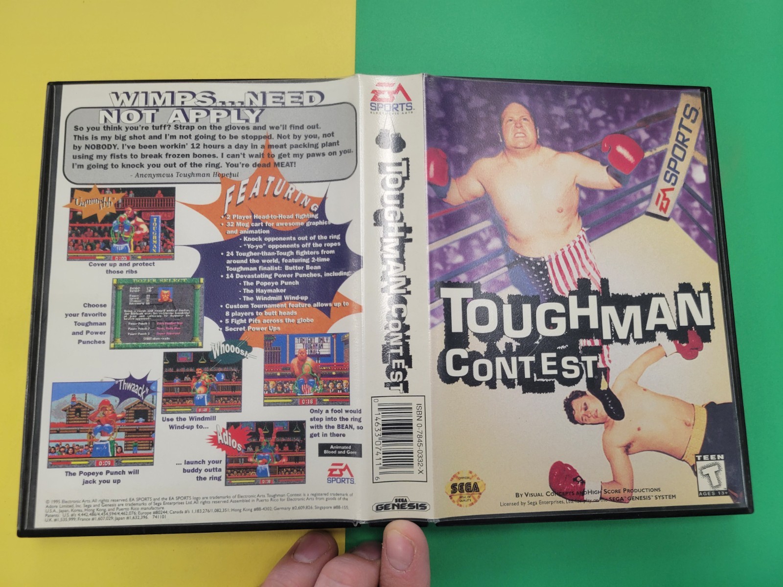 Toughman Contest EA Sports Sega Genesis Case & Art Only
