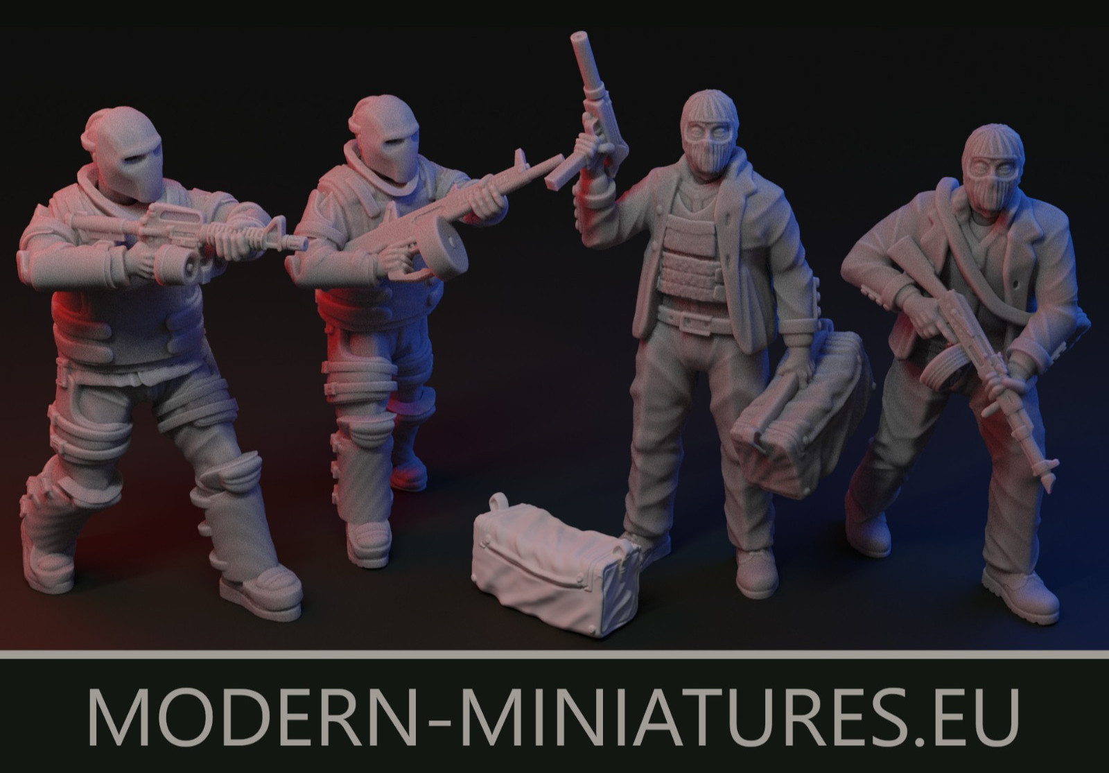 Ultra Modern-Miniatures.eu Bank Robber Set #2 Criminal Element Spectre 15mm 28mm
