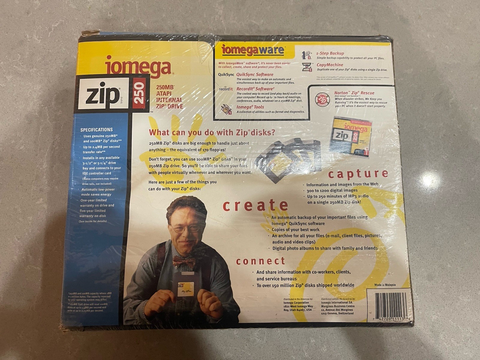 Iomega Zip 250MB ATAPI internal Zip drive Sealed - Read Description