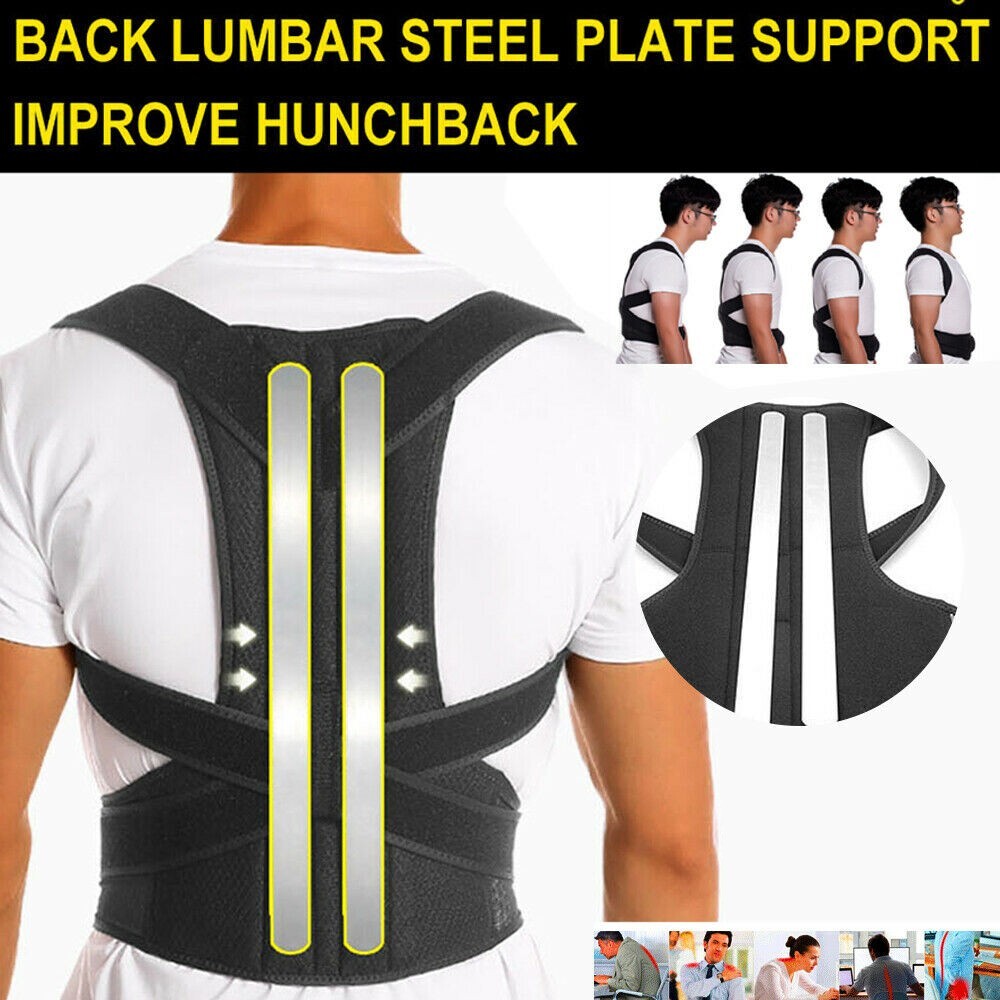 Comfortable Upper and Back Brace Adjustable Back Straightener Support for Unisex