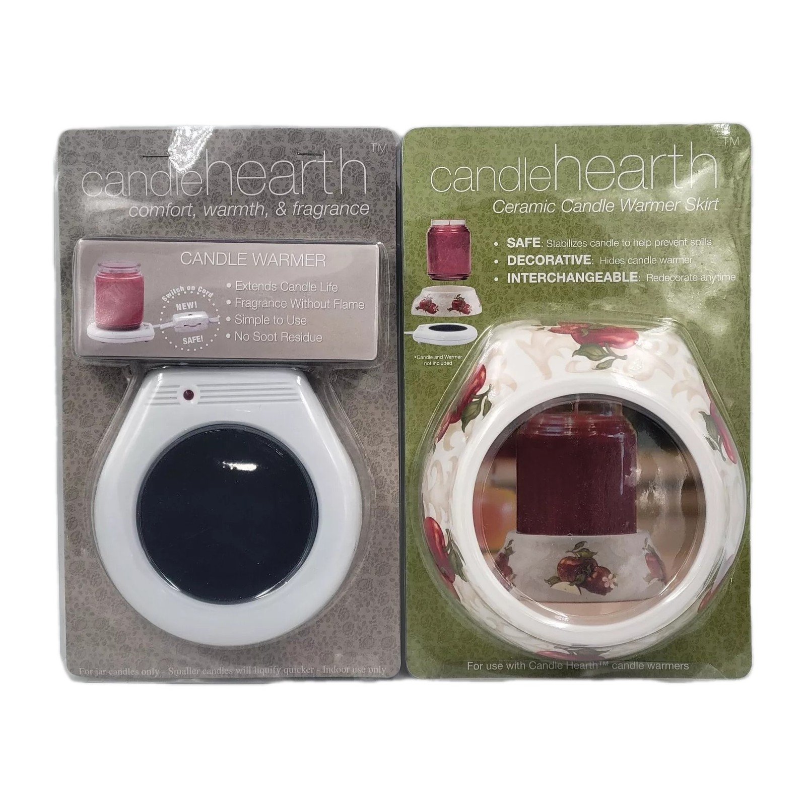 Candle Hearth Electric Candle Warmer Plate with Ceramic Warmer Skirt. BRAND New!