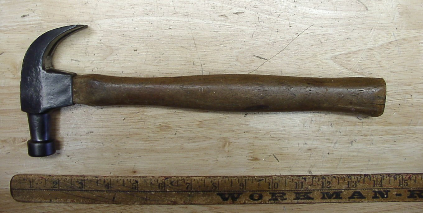 Vintage Cheney Ball Bearing Curved Claw Hammer,1lb. 6.6 oz,4-13/16" Head,VGC!