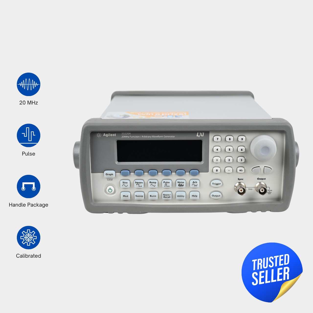 Agilent 33220A 20 MHz Function Arbitrary Waveform Generator Full CAL and TESTED