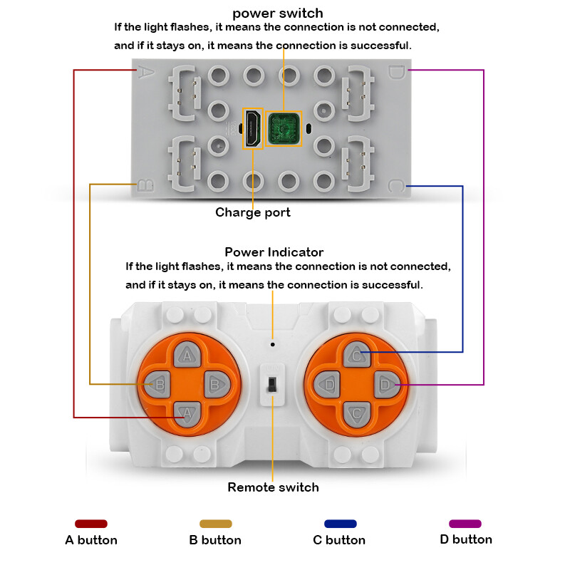 Mould King Technical APP Programming Power Motor Remote Control Battery Box Set