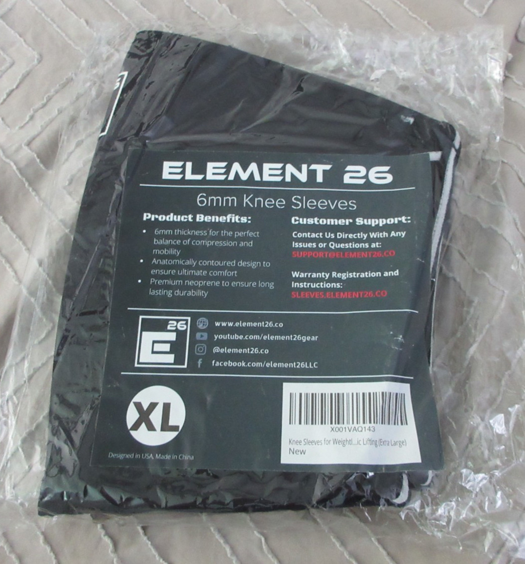*NEW* in package Element 26 Men's Knee Sleeves Size XL Black 6mm